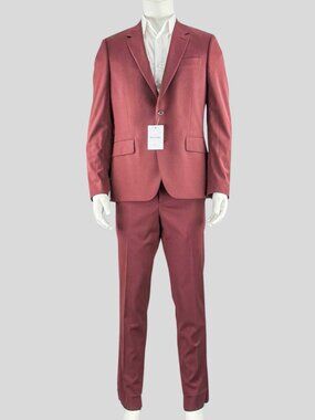 Paul Smith Men's Burgundy Soho Extra Slim Fit Wool Suit | Size 40R | NWT